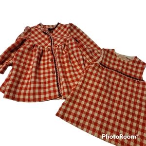 Vintage Girls 60s 70s dress with coat